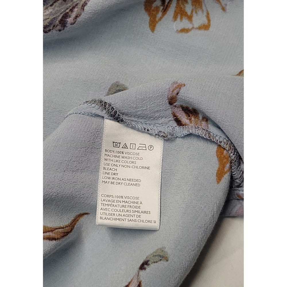 Kimchi Blue Sally Sue Tie-Sleeve Blue Floral Mini Dress Women's Size Large - Picture 10 of 11